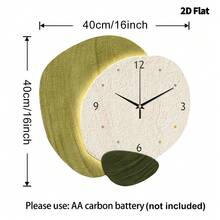 2 D plat, 1 pièce Horloge murale décorative minimaliste moderne et créative, mouvement à quartz super silencieux sans tic-tac, convient pour la décoration de la chambre, de la salle à manger, du salon, du bureau, du canapé et des murs, décoration d'intérieur
