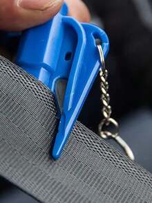 3-In-1 Emergency Seatbelt Cutter With Keychain, Hammer, Mini Fire Hammer, Car Emergency Escape Tool, Window Breaker, Portable Rescue Tool Keychain, Emergency Hammer, Car Emergency Escape Device Window Breaker, Lifesaving Multifunctional Emergency Window Breaker - Easily Break Windows And Cut Seatbelts In Emergency Situations, Men's Tool