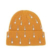 Knit Rhinestone Embellished Hat For Women, Winter Warm Beanies Cap For Outdoor Shopping, Dating, Ski - Màu vàng - Xem 6