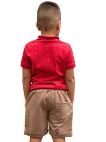 Bermuda  Masculina Marrom Neutro Infantil Moletinho - Verão 2026