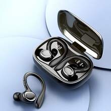 原装 I25 TWS 蓝牙 ENC 耳机音量控制耳塞 400mah 无线 ENC 耳机 I25 降噪无线运动耳塞 7 小时 - 黑色 - 查看 2