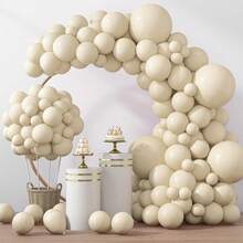 20/40/60/80/100/120pcs Sand White Balloons, 10in/25.4cm, Suitable For Various Party Decorations, Ideal For Bachelorette Party, Birthday Party, Wedding, Baby Shower, Gender Reveal, Cocktail Party, Communion, Engagement, Anniversary, Traditional Festivals, Important Holidays, Prom And More - Sabak - View 9