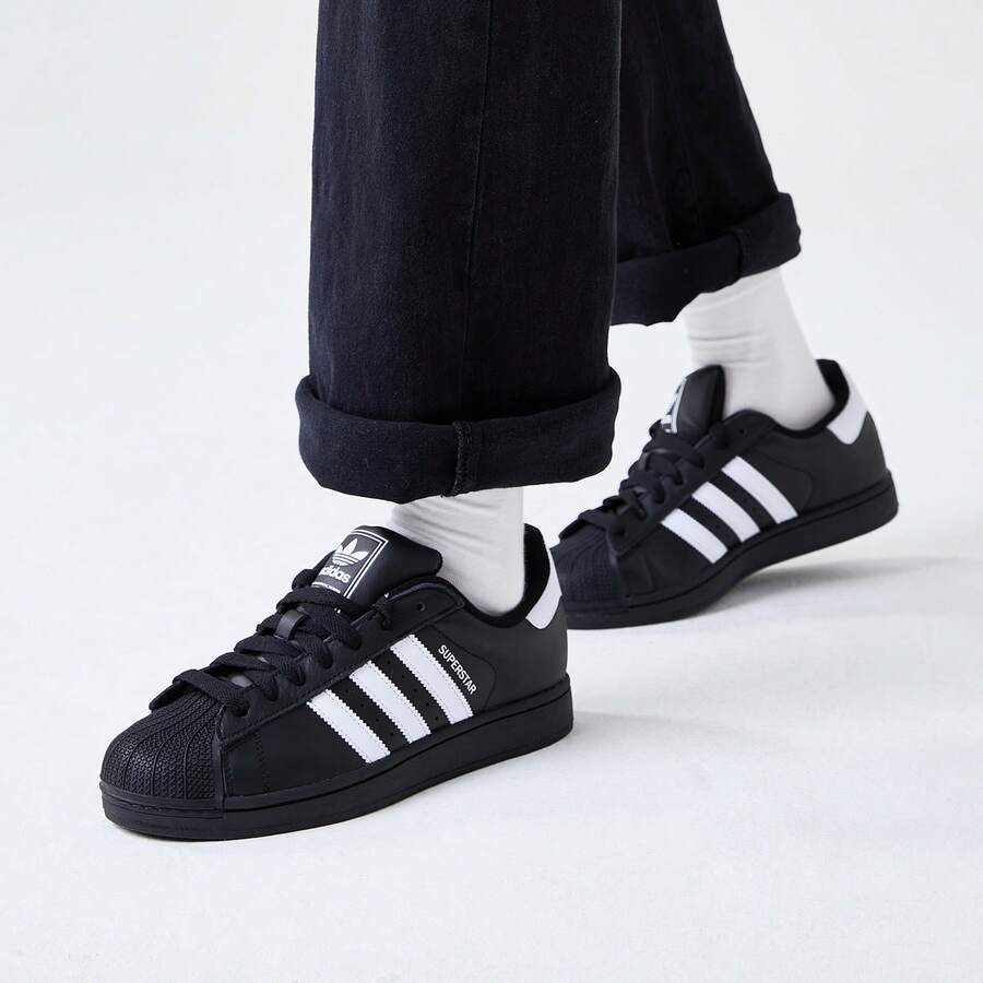 Adidas Originals SUPERSTAR II 经典贝壳头休闲运动鞋，男女款，2026新款低帮运动鞋 JI0079 - 黑色 - 查看 1