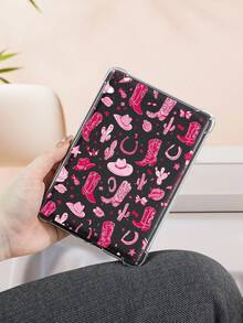 A Charming Pink E-Reader Cover With A Cowboy Theme, Featuring A Classic Design That Is Simple And Easy To Use. Compatible With Kobo Clara Color/BW 2024,Kobo Clara 2E,Kindle10/11 Gen,Kindle Paperwhite 12th Gen 2024, It Is Lightweight And Portable, Making It Ideal For Travel, Bedtime Reading, Or As A Romantic Gift.