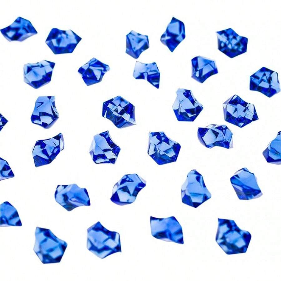 2025Super Z Outlet 120 Pack Acrylic Color Ice Rock Crystals Treasure Gems For Table Scatters, Home Vase Fillers, Event, Wedding, Arts & Crafts, Birthday Decoration Favor (1" Inch)(Apple Green) - 寶藍色 - 查看 1