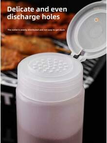 Salero de plástico, dispensador de especias para sazonar barbacoas, decoración del hogar y exhibición en puestos