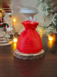 1 pieza Vela perfumada de regalo de Navidad de 147g, hecha de cera vegetal, con poco humo y ruido, dura aproximadamente 12 horas, adecuada para la sala de estar, la mesa del comedor, la decoración del estudio, un diseño lindo que mejora la vida diaria.