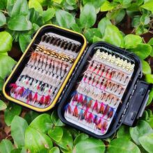 Fly Fishing Flies Kit, 24-114Pcs Handmade Fly Fishing Gear With Dry/Wet Flies, Streamers, Fly Assortment Trout Bass Fishing With Fly Box