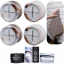 Ganchos Toallas Cocina Organización Dorado Satinado Paq4 - Nebulosa Blanca - Ver 13