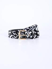 1 pieza Cinturón casual y minimalista para mujer, con estampado de serpiente, pitón, leopardo o vaca, de moda para uso diario - Multicolor - Ver 12