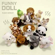 1pc Forest Animal Plush Pendant, Girls Bag Charm, Holiday Small Gift - Multicolor - View 12