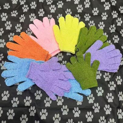 4 件土耳其浴身体去角质手套、面部磨砂手套、泡沫手套、淋浴刷、沐浴海绵、丝瓜络