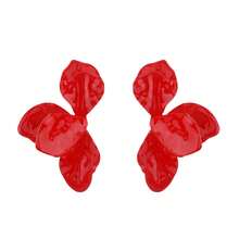 Mydear 1 Pair Fashionable Exaggerated Enamel Half Petal Flower Earrings, Suitable For Women's Daily Wear - Flowers - View 10