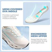 Women's Slip On Walking Shoes Hands Free Non Slip Comfort Workout Gym Athletic Casual Breathable Running Tennis MoveSlide Fashion Sneakers - trắng - Xem 10