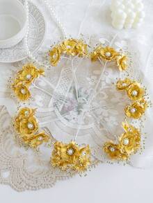 1 Bó hoa (6 bông) Hoa mai ngọc trai giả, Bó hoa cưới, Cành nhỏ & Chữ cái, Tự làm bó hoa, Nguyên liệu làm vòng hoa, Trang trí hộp kẹo, Trang trí nhà cửa & đám cưới, Hoa cài cổ tay cô dâu, Hoa cài áo chú rể, Nguyên liệu làm phụ kiện đội đầu, Quà tặng Ngày Valentine, Trang trí Năm mới, Trang trí bánh sinh nhật, Trang trí phòng bằng cây nhân tạo, Trang trí bàn sân vườn - Vàng - Xem 3