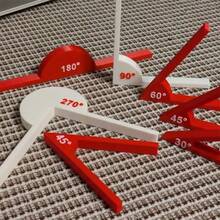 1 Set Of Math Teaching Aids - Angle Measurement Tools, Geometric Angle Display Instruments, Educational Learning Tools For Angle Recognition, Made Of Plastic, Ideal For Young Learners, Math Teaching Aids|Informative Display| Plastic Construction - Multicolor - View 1