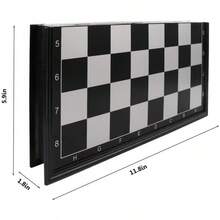 10" Magnetic Travel Chess Set - 3 In 1 With Folding Case - 13" - View 2
