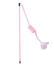 1pc Cat Teaser Wand With Insect Replaceable Heads, Interactive Cat Toy