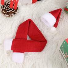 1 Pair Christmas Creative Wine Bottle Cover Set, Non-Woven Scarf Hat Wine Bottle Decoration