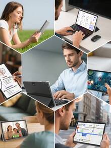 Relndoo 2025 Android 15 Tablet, 10,1-Zoll-Tablet mit Tastatur, 4-Core CPU, 26GB RAM+256GB ROM, 2,4g+5g Wi-Fi, 1280*800 IPS FHD Bildschirm, 5MP+8MP Dual-Kamera, Type-C-Anschluss, 6000mAh, Unterstützt bis zu 1TB SD-Karten-Expansionsfähigkeit, 2-in-1 Tablet mit Tastatur, Maus, Stift, Hülle und Bildschutzfolie (ohne Adapter) - Schwarz