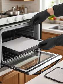 4/50/100 paquets de gants jetables en nitrile noirs pour la peinture, l'artisanat, le nettoyage et la manipulation des aliments, les soins de beauté et des ongles - Produits d'entretien ménager essentiels (sans boîte)