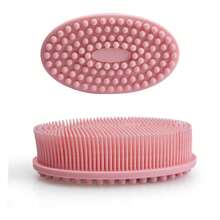 1pc Short Handle Body Brush Set, Double-Sided Exfoliating And Massage, Soft Bristles, Rich Lather - Easy-To-Clean & Hang Dry Design, Unscented, No Battery Needed Dry Body Brush, Exfoliating Body Scrubber, Natural Bristles For Dry Skin - Pink - View 5