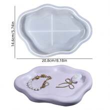 Cloud-Shaped Silicone Tray Mold - Asymmetrical Resin, Concrete & Plaster Casting Mould For Jewelry Trays, Trinket Storage & Home Decor Crafts