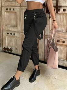 American Streetwear 秋季工装裤 - 黑色 - 查看 1