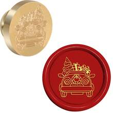 CYFUN DESIGN 1PC Merry Christmas Wax Seal Stamp Head Sealing Wax Stamp Head 25mm Vintage Replacement For Envelopes Christmas Cards Wedding Invitations For Christmas Gift Packing - Gold - View 19