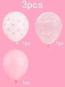 60 个/套粉色蝴蝶结乳胶气球，12 英寸浅粉色透明白色蝴蝶结印花气球，蝴蝶主题生日派对装饰适合女性生日、单身派对、新娘送礼会、婚礼、周年纪念、圣诞节装饰 - 粉色 - 查看 10