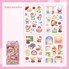 4 adesivos para scrapbooking de desenhos animados de animais de estimação fofos, série caprichosa, adequados para presentes, escritório, casa, marcação, etiquetas, salas de aula, brinquedos, diários de alunos, adesivos criativos de decoração vintage faça você mesmo