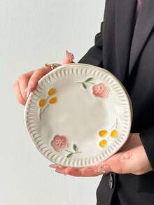 1 件 Ins 风格花卉浮雕餐盘、家用餐盘、水果盘、烛光晚餐盘、节日礼品盘 - 彩色 - 查看 13