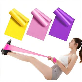 Yoga Pilates Portable Resistance Band Long Training Stretch Bands For Physical Whole Body Home Strength Elastic Exercise