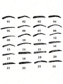 Bộ 24 khuôn tạo hình lông mày, bộ dụng cụ chăm sóc lông mày, bộ dụng cụ làm đẹp để trang điểm và tạo kiểu lông mày., Quà tặng, Du lịch, Đồ giá rẻ, Vật dụng cần thiết khi đi du lịch - Nhiều màu - Xem 7