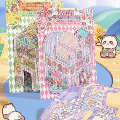 3D City Miniature Scene Stickers, Creative DIY Craft Decorative House Stickers