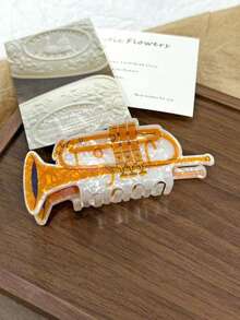 1pc Autumn/Winter Musical Instrument Piano & Cello Hair Clip, Women's Hair Accessory, Suitable For Birthday & Valentine's Day Gifts Fall Claw Clip Hair Accessories For Women For Vacation Outfits Woman Elegant Hair Clutch