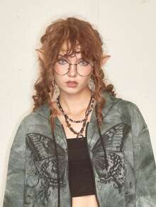 2 piezas (se envía 1 set) de decoraciones mágicas de orejas de hada, adecuadas para hombres y mujeres para usar como orejas de elfo de Halloween para cosplay, accesorios para el cabello. Son accesorios de vestir versátiles y cómodos para festivales y juegos de roles, esenciales para actuaciones festivas y Halloween.