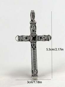 1pc Cross Pendant Necklace, Fashionable Minimalist Versatile Hip-Hop Necklace, Suitable As Jewelry Gift For Anniversary, Christmas, Birthday, Valentine's Day, Thanksgiving