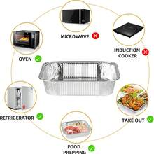 30 件 8x8 英寸耐用轻质铝箔烤盘带盖，一次性矩形烤盘，用于蛋糕、烹饪、冷冻和食物准备 - 适用于燃气灶 - 非常适合节日、婚礼和派对、圣诞节、感恩节