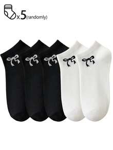 20/10/5/1 双女士短袜、隐形袜、白袜子、黑袜子、灰袜子、女袜、可爱袜子、女童袜子、黑色袜子、卡通细节、导轨透气孔设计、吸湿排汗、柔软顺滑，适合各种节日、运动、休闲、商务等日常穿着，一年四季均可穿着，颜色组合随机。 - 黑與白 - 查看 12