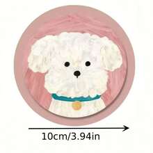 6pcs Cute Puppy Themed Wooden Coasters, Universal Drink Coasters Suitable For Tea Cups And Coffee Mugs, Great For Home And Cafes, Ideal Gift For Pet Lovers, 1 Set Of 6pcs, 300 Sets/1800pcs