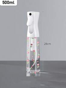 Tulip Pattern Clear PET Refillable Travel Spray Bottle, Multi-Purpose Fine Mist Spray Bottle For Travel And Business Trip,Makeup Remover Dispenser, Reusable Hair Spray Bottle, Continuous Water Mister, For Hair Styling, Cleaning, Plants, Facial Moisturizing - Multicolor - View 4