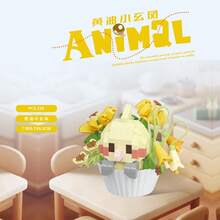 Bộ đồ chơi lắp ráp hình động vật và cây trồng trong chậu Kawaii Decorations Đồ chơi giáo dục trẻ em Khối siêu nhỏ Đồ chơi lắp ráp thú cưng Quà tặng Giáng sinh/Quà tặng năm mới/Quà tặng sinh nhật, Đồ trang trí để bàn - Nhiều màu - Xem 13