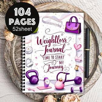 A5 Weight Loss Diary - Spiral Bound Fitness Planner With Exercise Log, Diet Tracker And Progress Charts - Minimalist & Stylish Fitness Journal For Women & Men, Suitable For Gym/Home/Travel Use - Undated Calendar
