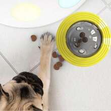 Trwałe, odporne na gryzienie zabawki dla psów, piłka do karmienia Puzzle, zabawki dla zwierząt na zewnątrz, miska dozująca karmę - Żółty - Zobacz 7