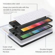 Mobee Nowość na rynku P-3510 Zestaw kredek ołówkowych na bazie oleju 120/72/48 kolorów Premium Miękki rdzeń Rozpuszczalne w wodzie kredki do ilustracji artystycznych Cieniowanie Projektowanie Pudełko blaszane na prezent Łatwe przenoszenie Dobra jakość wykonania