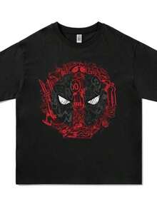Deadpool Wolverine 3 Cotton Men Women T-Shirt Anime Movie Short SLeesve Cute Harajuku Tee Stylish Tops Print Fashion Unisexs Tops - Black - View 1
