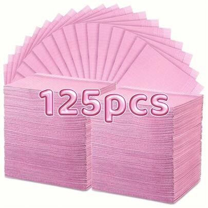125pcs Disposable Nail Desk Mat, Nail Desk Cloth Mat, 3-Ply Acrylic Nail Paper Towel, Nail Mat Paper, Waterproof Nail Sticker Paper, Home Nail Salon Use