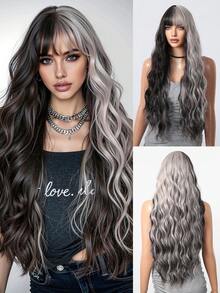 Topshe 26 Inch Matte Pink Extra Long Curly Wig, Voluminous Fluffy Layered Waves, Anti-Frizz Elastic Synthetic Fiber, Flexible Wearable Cap, Suitable For Hairstyle Transformation, Formal Occasions, Photoshoots, Dates, Nightclubs, Soft Sweet Elegant Style Women's Wig, Halloween - Piano Color - View 7