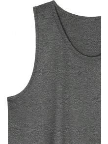 playera de tirantes para hombre, básica, casual, deportiva, para entrenamiento, gimnasio - Gris Caliente Carbón - Ver 3